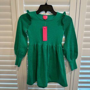Lilly Pulitzer Girls Caila Sweater Dress - Green - Size M